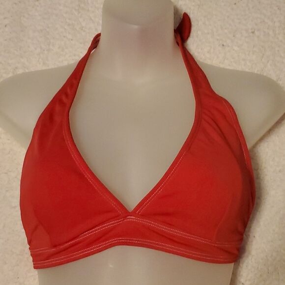 Solid Halter Neck Bikini Swim Top & Belted Logo Hipster Swim Bottom - Picture 3 of 9